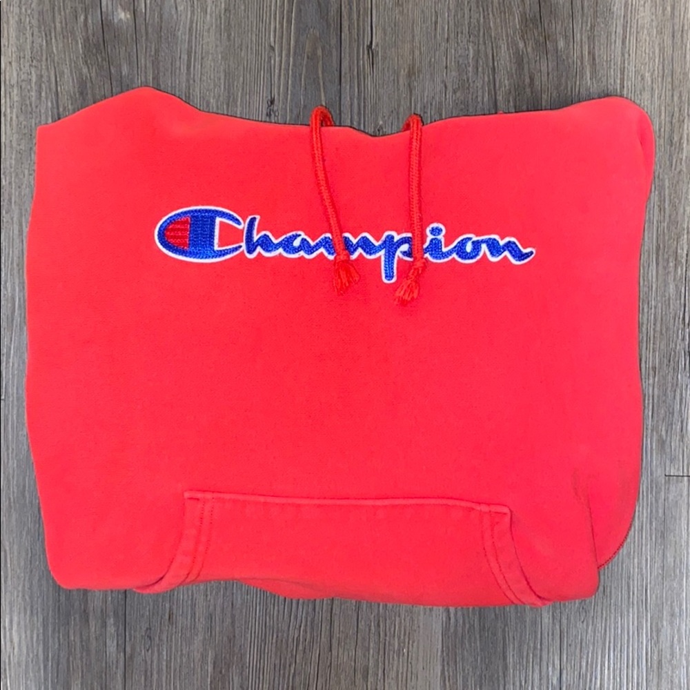 Red Champion Hoodie
